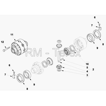 Запчасти для TLB-815. Трансмиссия. ДИФФЕРЕНЦИАЛ 4WD MACHINE