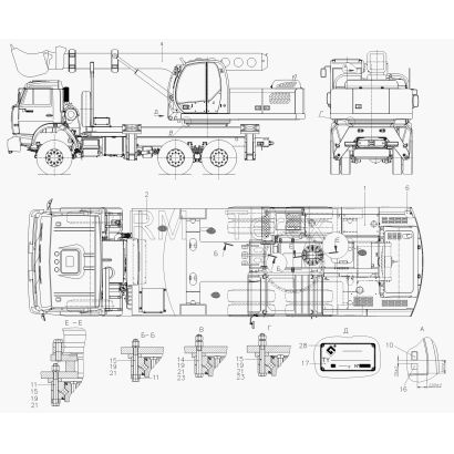 422-10-00.00.000 Экскаватор-планировщик на автомобильном ходу ТЭП-18